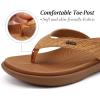 imageKuaiLu Womens Flip Flops Ladies Yoga Mat Comfortable Walking Thong Sandals With Plantar Fasciitis Arch Support Slip On Indoor Outdoor For SummerKhakiduo