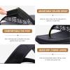 imageKuaiLu Womens Flip Flops With Arch Support Adjustable Thick Athletic Cushion Recovery Walking Sandals For Woman Ladies Fashion Comfortable FlipFlop Slides Water Resistant ampamp LightweightBlack