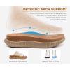 imageKuaiLu Womens Flip Flops With Arch Support Adjustable Thick Athletic Cushion Recovery Walking Sandals For Woman Ladies Fashion Comfortable FlipFlop Slides Water Resistant ampamp LightweightKhaki