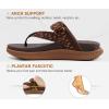 imageKuaiLu Womens Flip Flops With Arch Support Adjustable Thick Athletic Cushion Recovery Walking Sandals For Woman Ladies Fashion Comfortable FlipFlop Slides Water Resistant ampamp LightweightBrown Khaki