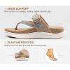 imageKuaiLu Womens Flip Flops With Arch Support Adjustable Thick Athletic Cushion Recovery Walking Sandals For Woman Ladies Fashion Comfortable FlipFlop Slides Water Resistant ampamp LightweightBeige