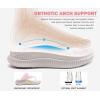 imageKuaiLu Womens Flip Flops With Arch Support Adjustable Thick Athletic Cushion Recovery Walking Sandals For Woman Ladies Fashion Comfortable FlipFlop Slides Water Resistant ampamp LightweightPink White
