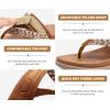 imageKuaiLu Womens Flip Flops With Arch Support Adjustable Thick Athletic Cushion Recovery Walking Sandals For Woman Ladies Fashion Comfortable FlipFlop Slides Water Resistant ampamp LightweightKhaki
