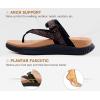 imageKuaiLu Womens Flip Flops With Arch Support Adjustable Thick Athletic Cushion Recovery Walking Sandals For Woman Ladies Fashion Comfortable FlipFlop Slides Water Resistant ampamp LightweightBlack Khaki