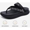 imageKuaiLu Womens Flip Flops With Arch Support Adjustable Thick Athletic Cushion Recovery Walking Sandals For Woman Ladies Fashion Comfortable FlipFlop Slides Water Resistant ampamp LightweightBlack