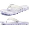 imageKuaiLu Comfortable Flip Flops for Women with Arch Support Summer Beach Walking Thong Sandals Slip On Indoor OutdoorAll White