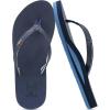 imageKuaiLu Womens Arch Support Flip Flops Comfortable Yoga Mat Slip on Summer Beach Walking Thong Cushion SandalsDark Blue