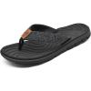 imageKuaiLu Womens Casual Flip Flops Yoga Mat Comfortable Cushion Arch Support Walking Thong Sandals Lightweight NonSlip Summer Beach SlippersAll Black