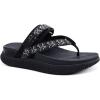 imageKuaiLu Womens Flip Flops With Arch Support Adjustable Thick Athletic Cushion Recovery Walking Sandals For Woman Ladies Fashion Comfortable FlipFlop Slides Water Resistant ampamp LightweightBlack