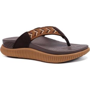 imageKuaiLu Womens Fashion Orthotic Flip Flops Ladies Athletic Thick Cushion Recovery Thong Sandals Slip On Memory Foam Walking Sandles With Comfortable Plantar Fasciitis Arch SupportKhaki Brown