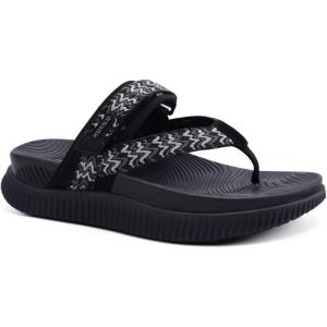 imageKuaiLu Womens Flip Flops With Arch Support Adjustable Thick Athletic Cushion Recovery Walking Sandals For Woman Ladies Fashion Comfortable FlipFlop Slides Water Resistant ampamp LightweightBlack