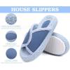 imageKUAILU Women Cozy Slippers Comfortable Suede Faux Fluff Warm Sherpa Lining House slippers for ladies Bedroom Memory Foam Cushioned Orthotic Open Toe Slides Thick Hard Sole IndoorampampOutdoor US Size 511Bluechoose One Size Up