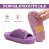imageKUAILU Women Cozy Slippers Comfortable Suede Faux Fluff Warm Sherpa Lining House slippers for ladies Bedroom Memory Foam Cushioned Orthotic Open Toe Slides Thick Hard Sole IndoorampampOutdoor US Size 511Purplechoose One Size Up