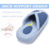 imageKUAILU Women Cozy Slippers Comfortable Suede Faux Fluff Warm Sherpa Lining House slippers for ladies Bedroom Memory Foam Cushioned Orthotic Open Toe Slides Thick Hard Sole IndoorampampOutdoor US Size 511Bluechoose One Size Up