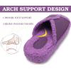 imageKUAILU Women Cozy Slippers Comfortable Suede Faux Fluff Warm Sherpa Lining House slippers for ladies Bedroom Memory Foam Cushioned Orthotic Open Toe Slides Thick Hard Sole IndoorampampOutdoor US Size 511Purplechoose One Size Up