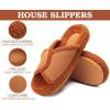 imageKUAILU Women Cozy Slippers Comfortable Suede Faux Fluff Warm Sherpa Lining House slippers for ladies Bedroom Memory Foam Cushioned Orthotic Open Toe Slides Thick Hard Sole IndoorampampOutdoor US Size 511Khakichoose One Size Up
