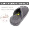 imageKUAILU Women Cozy Slippers Comfortable Suede Faux Fluff Warm Sherpa Lining House slippers for ladies Bedroom Memory Foam Cushioned Orthotic Open Toe Slides Thick Hard Sole IndoorampampOutdoor US Size 511Greychoose One Size Up