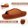 imageKUAILU Women Cozy Slippers Comfortable Suede Faux Fluff Warm Sherpa Lining House slippers for ladies Bedroom Memory Foam Cushioned Orthotic Open Toe Slides Thick Hard Sole IndoorampampOutdoor US Size 511Khakichoose One Size Up