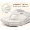 imageKuaiLu Flip Flops For Women Ladies Orthotic Yoga Mat Cushion Sandals Dressy Womans Lightweight Summer Slip On Beach Thong Sandles with Comfortable Arch Support US Size 512Bright White