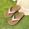 imageKuaiLu Flip Flops For Women Ladies Orthotic Yoga Mat Cushion Sandals Dressy Womans Lightweight Summer Slip On Beach Thong Sandles with Comfortable Arch Support US Size 512Beige White