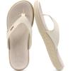 imageKuaiLu Flip Flops For Women Ladies Orthotic Yoga Mat Cushion Sandals Dressy Womans Lightweight Summer Slip On Beach Thong Sandles with Comfortable Arch Support US Size 512Beige