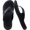 imageKuaiLu Flip Flops For Women Ladies Orthotic Yoga Mat Cushion Sandals Dressy Womans Lightweight Summer Slip On Beach Thong Sandles with Comfortable Arch Support US Size 512Black