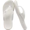 imageKuaiLu Flip Flops For Women Ladies Orthotic Yoga Mat Cushion Sandals Dressy Womans Lightweight Summer Slip On Beach Thong Sandles with Comfortable Arch Support US Size 512Bright White