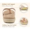 imageKuaiLu Flip Flops For Women Ladies Orthotic Yoga Mat Cushion Sandals Dressy Womans Lightweight Summer Slip On Beach Thong Sandles with Comfortable Arch Support US Size 512Beige White