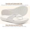 imageKuaiLu Flip Flops For Women Ladies Orthotic Yoga Mat Cushion Sandals Dressy Womans Lightweight Summer Slip On Beach Thong Sandles with Comfortable Arch Support US Size 512Bright White