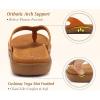 imageKuaiLu Flip Flops For Women Ladies Orthotic Yoga Mat Cushion Sandals Dressy Womans Lightweight Summer Slip On Beach Thong Sandles with Comfortable Arch Support US Size 512Khaki