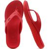 imageKuaiLu Flip Flops For Women Ladies Orthotic Yoga Mat Cushion Sandals Dressy Womans Lightweight Summer Slip On Beach Thong Sandles with Comfortable Arch Support US Size 512Red