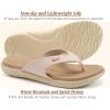 imageKuaiLu Flip Flops For Women Ladies Orthotic Yoga Mat Cushion Sandals Dressy Womans Lightweight Summer Slip On Beach Thong Sandles with Comfortable Arch Support US Size 512Beige White