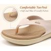 imageKuaiLu Flip Flops For Women Ladies Orthotic Yoga Mat Cushion Sandals Dressy Womans Lightweight Summer Slip On Beach Thong Sandles with Comfortable Arch Support US Size 512Beige White