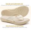 imageKuaiLu Flip Flops For Women Ladies Orthotic Yoga Mat Cushion Sandals Dressy Womans Lightweight Summer Slip On Beach Thong Sandles with Comfortable Arch Support US Size 512Beige