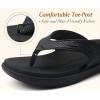 imageKuaiLu Flip Flops For Women Ladies Orthotic Yoga Mat Cushion Sandals Dressy Womans Lightweight Summer Slip On Beach Thong Sandles with Comfortable Arch Support US Size 512Black