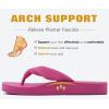 imageKuaiLu Flip Flops for Women with Arch Support Yoga Mat Comfortable Summer Beach Walking Thong Cushion Sandals Slip On Indoor OutdoorRose
