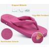 imageKuaiLu Flip Flops for Women with Arch Support Yoga Mat Comfortable Summer Beach Walking Thong Cushion Sandals Slip On Indoor OutdoorRose