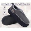 imageKuaiLu Mens Moccasin Slippers Memory Foam IndoorOutdoor Warm Suede House Shoes Winter Clogs Slipon Boots Slippers For Man with Fuzzy Sherpa Lining ampamp Arch Support Grey Black Size 10