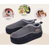 imageKuaiLu Mens Moccasin Slippers Memory Foam IndoorOutdoor Warm Suede House Shoes Winter Clogs Slipon Boots Slippers For Man with Fuzzy Sherpa Lining ampamp Arch Support Grey Black Size 10