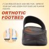 imageKuaiLu Mens Recovery Sandals Orthotic Thick Cushion Open Toe Sport Slides With Comfortable Plantar Fasciitis Arch Support Reduces Stress on Feet Joints ampamp Back PostExerciseMocha