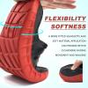 imageKuaiLu Mens Recovery Sandals Orthotic Thick Cushion Open Toe Sport Slides With Comfortable Plantar Fasciitis Arch Support Reduces Stress on Feet Joints ampamp Back PostExerciseBlackRed