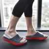 imageKuaiLu Mens Recovery Sandals Orthotic Thick Cushion Open Toe Sport Slides With Comfortable Plantar Fasciitis Arch Support Reduces Stress on Feet Joints ampamp Back PostExerciseGrey Red