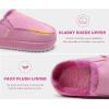 imageKuaiLu Womens Clog Slippers Cozy Warm Plush Lined With Arch Support Suede Faux Fur House ladies Bedroom Slippers Comfortable Memory Foam Slipon Womans Home ShoesPink