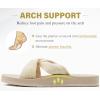 imageKuaiLu Womens Dressy Sandals with Arch Support Yoga Mat Comfortable Cushion Walking Criss Cross Slides Summer Beach Slip On Indoor Outdoor SlippersBeige