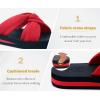 imageKuaiLu Womens Dressy Sandals with Arch Support Yoga Mat Comfortable Cushion Walking Criss Cross Slides Summer Beach Slip On Indoor Outdoor SlippersBlackRed