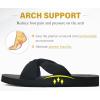imageKuaiLu Womens Dressy Sandals with Arch Support Yoga Mat Comfortable Cushion Walking Criss Cross Slides Summer Beach Slip On Indoor Outdoor SlippersBlack