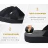 imageKuaiLu Womens Dressy Sandals with Arch Support Yoga Mat Comfortable Cushion Walking Criss Cross Slides Summer Beach Slip On Indoor Outdoor SlippersBlack