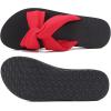 imageKuaiLu Womens Dressy Sandals with Arch Support Yoga Mat Comfortable Cushion Walking Criss Cross Slides Summer Beach Slip On Indoor Outdoor SlippersBlackRed
