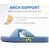 imageKuaiLu Womens Dressy Sandals with Arch Support Yoga Mat Comfortable Cushion Walking Criss Cross Slides Summer Beach Slip On Indoor Outdoor SlippersBlue