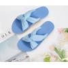 imageKuaiLu Womens Dressy Sandals with Arch Support Yoga Mat Comfortable Cushion Walking Criss Cross Slides Summer Beach Slip On Indoor Outdoor SlippersBlue
